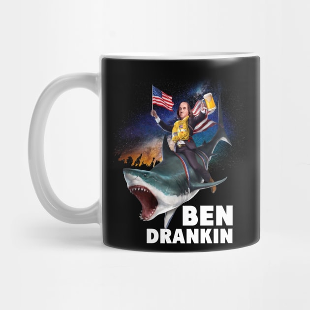 4th july t-shirt ben drankin beer drinking by chuhe86